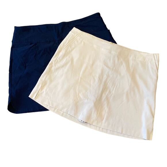 Bundle of 2 Lady Hagen Golf Skorts Dark Navy Khaki Size XXL/16 - Picture 1 of 16